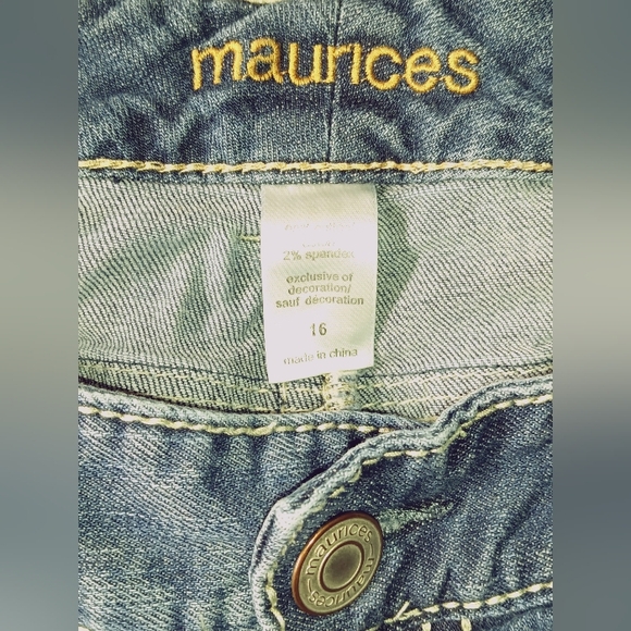 Women's Maurices blue jean capri pants 16 38" waist - Picture 11 of 11